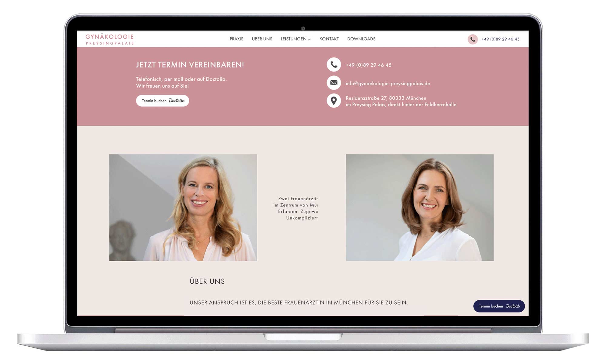 Gynäkologie Preysingpalais – Website