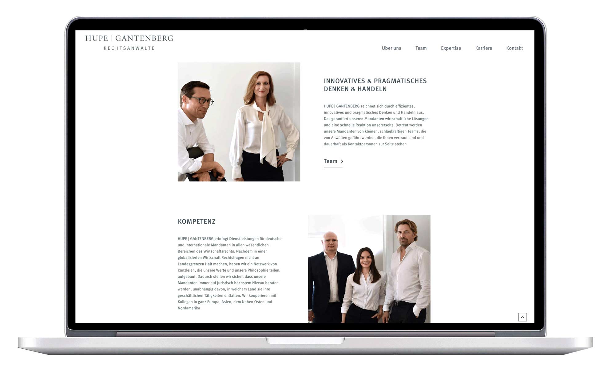 Hupe Gantenberg Anwaltskanzlei – Website