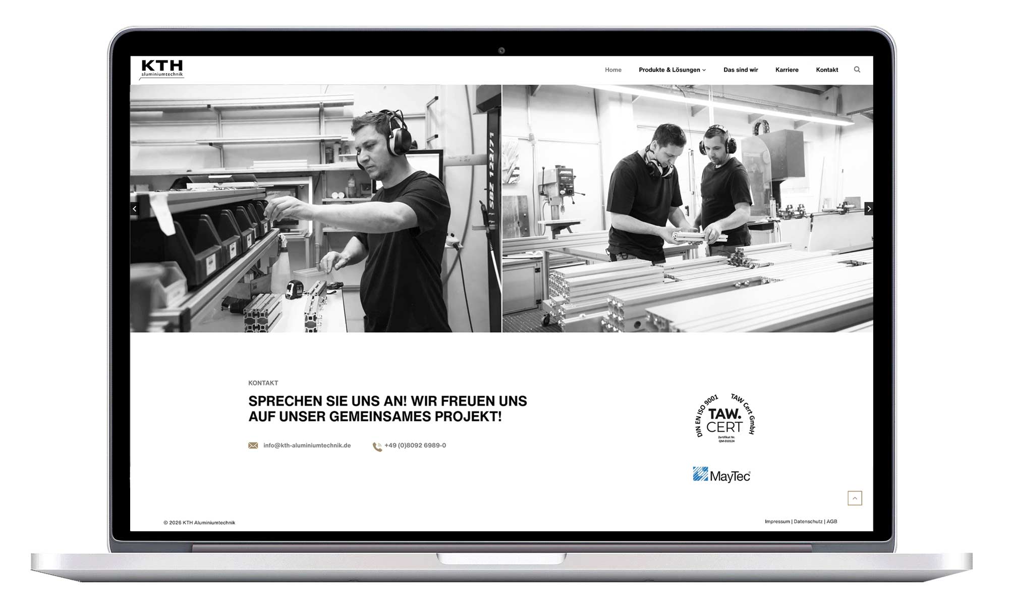 KTH Aluminiumtechnik – Website